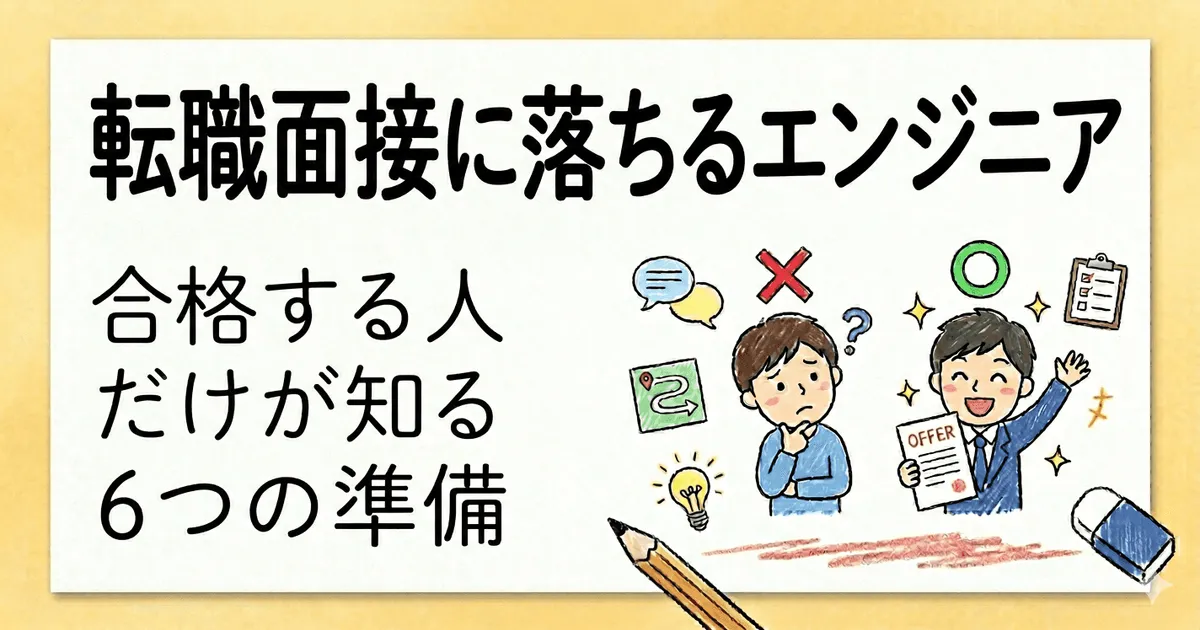 転職面接に落ちるエンジニアの理由｜合格する人だけが知る6つの準備